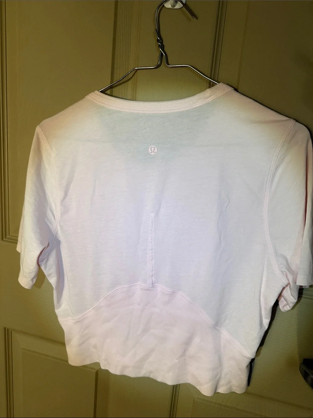 Lululemon light Pink Knot Front Short Sleeve Top